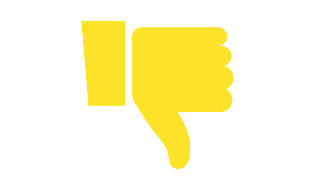 Yellow thumbs-down icon